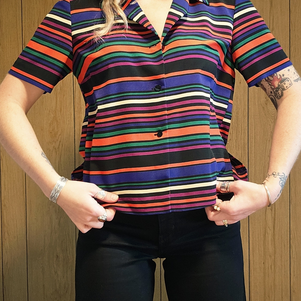 80s Joan Leslie Bold Striped Top